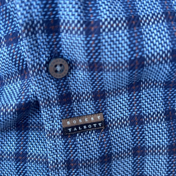 Robert Talbott Mens Long Sleeve Button Down Designer Shirt. Size Medium - Picture 7 of 7